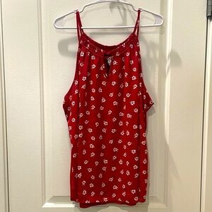 NEW…41 Hawthorn Red Mixed Media Top